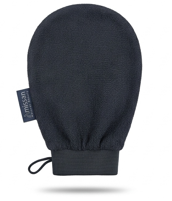 Moroccan Exfoliating Glove Kessa Mitt - 100% Viscose Body Scrubber for Dead Skin & Self-Tan Removal