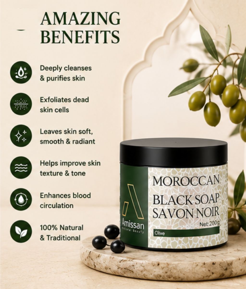 Essential Exfoliation Ritual: Moroccan Black Soap & Kessa Mitt