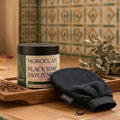 Essential Exfoliation Ritual: Moroccan Black Soap & Kessa Mitt