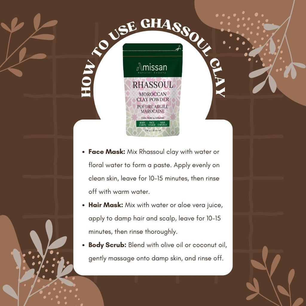 Moroccan Rhassoul Clay (Lava Clay) Powder